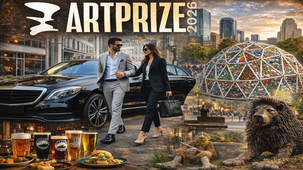 Grand Rapids car service for ArtPrize 2026 transportation with luxury ride to downtown Grand Rapids art exhibits and brewery stops