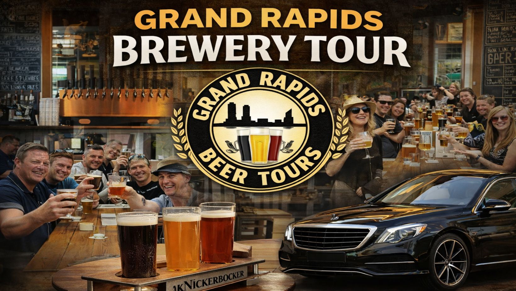 Grand Rapids brewery tour transportation with beer city rides during a group grand rapids brewery crawl at local breweries