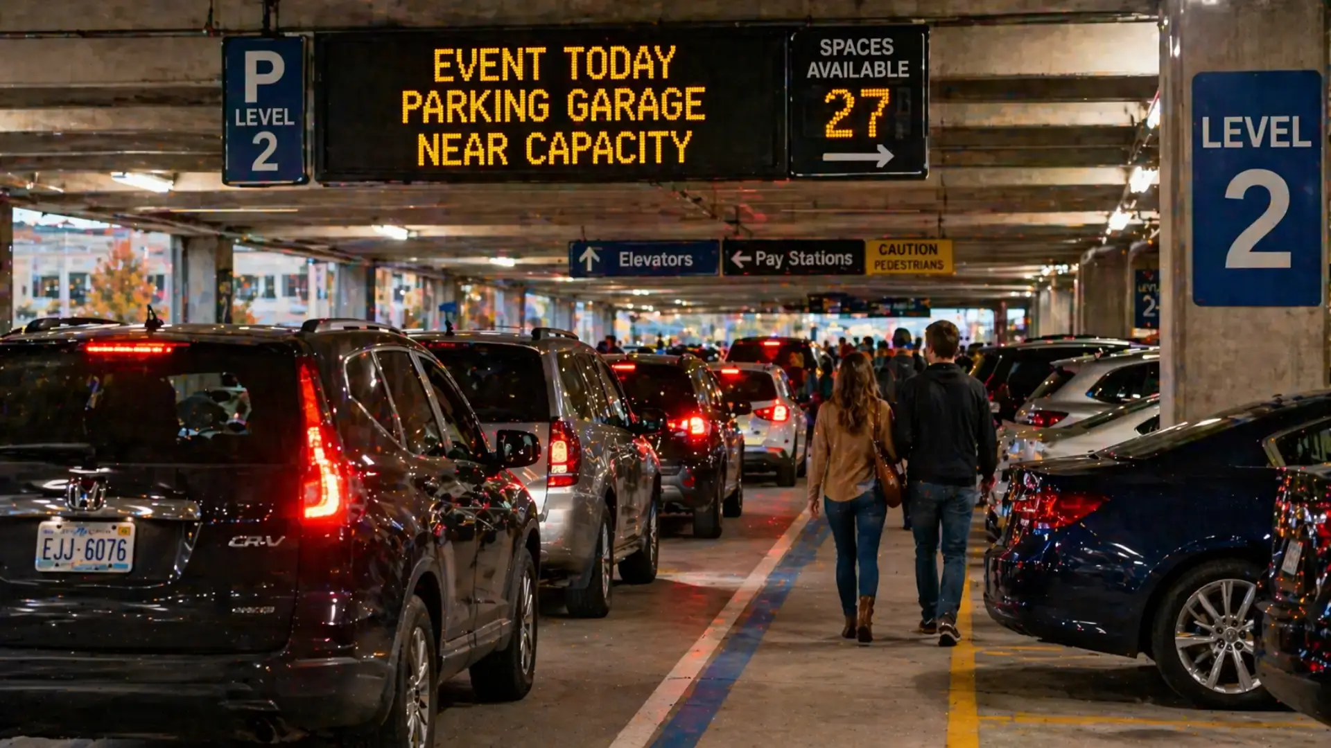 downtown grand rapids parking garage full during event